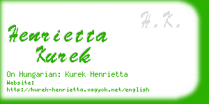 henrietta kurek business card